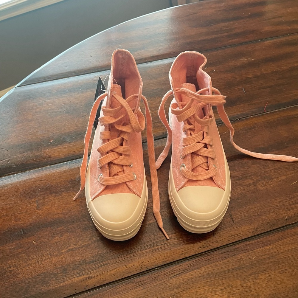 NWT Pink High Top Sneakers